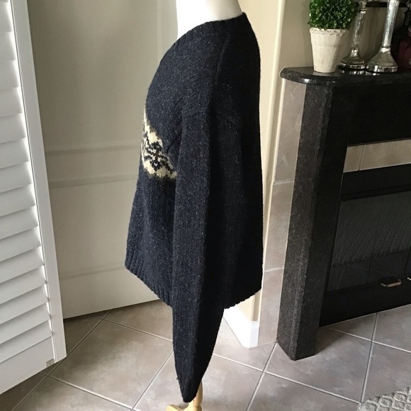 Vintage Abercrombie & Fitch Mens 100% Wool V-Neck Sweater MEDIUM Fair Isle Y2K - Picture 9 of 13